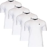 4-Pack Donnay - T-shirt (Vince) - Sportshirt - Heren - White (001) - maat S