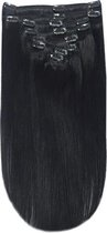 Remy Human Hair extensions straight 24 - zwart 1#