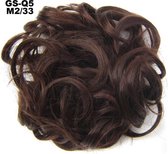 Haar Wrap, Brazilian hairextensions knotje bruin/rood M2/33#