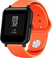 Siliconen Smartwatch bandje - Geschikt voor  Xiaomi Amazfit Bip sport band - oranje - Horlogeband / Polsband / Armband