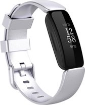 By Qubix - Fitbit Inspire 2 & Ace 3 - Sportbandje met gesp - Maat: Large - Zilver