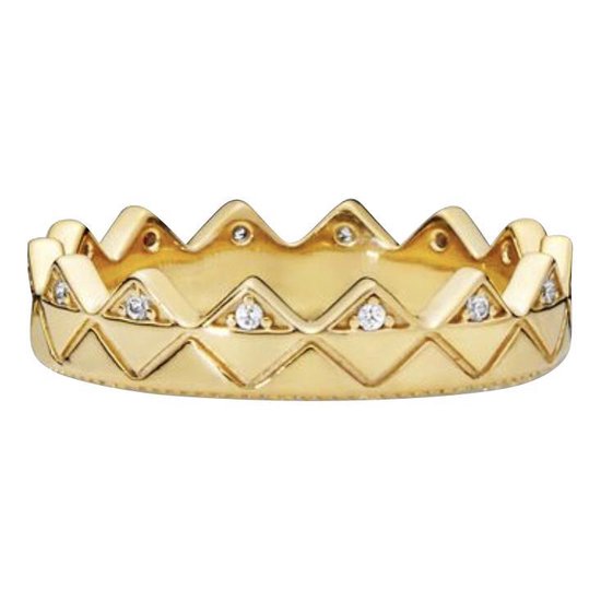 Zilveren Ringen | Ring kroontjes goud | 925 Sterling Zilver | Bedels Charms  Beads |... | bol.com
