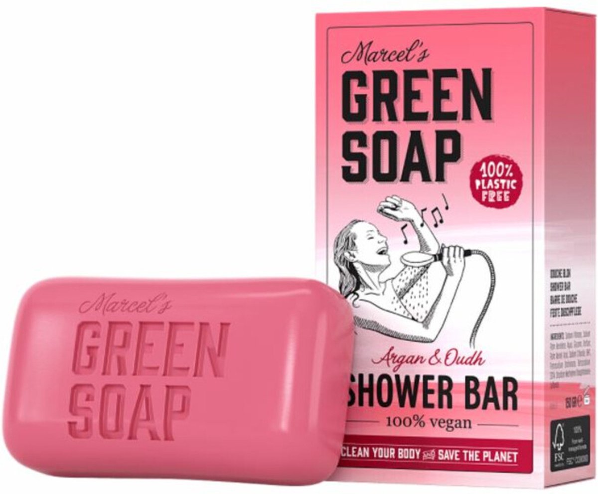 Marcel's Green Soap Showerbar Argan & Oudh - 48 x 150 gr - Voordeelverpakking