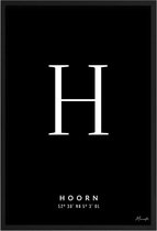 Poster Letter H Hoorn A3 - 30 x 42 cm (Exclusief Lijst)