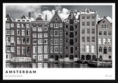 Poster Stad Amsterdam A4 - 21 x 30 cm (Exclusief Lijst)