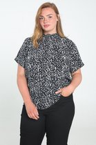 Paprika Dames Blouse in bedrukte viscose - Outdoorblouse - Maat 52