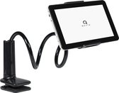 QUVIO Telefoonhouder / Tablethouder / Telefoonhouder bureau / Tablethouder bureau - Met flexibele arm - Verstelbare klem 11 tot 18 cm
