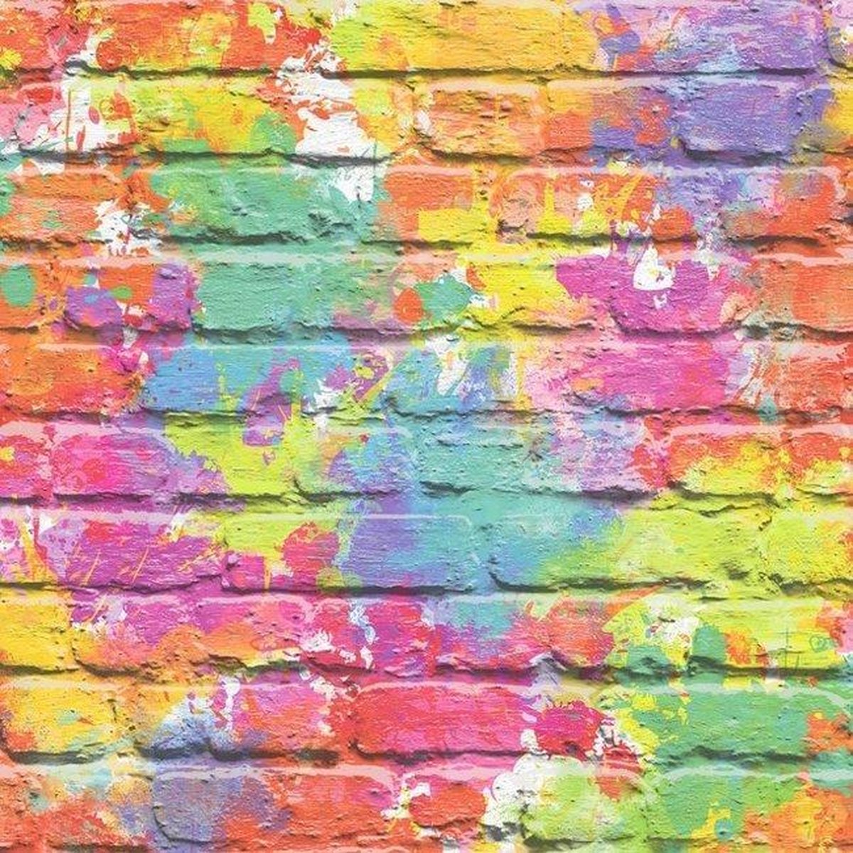 Dutch Wallcoverings - Freestyle baksteen/graffiti kleur - Dutch Wallcoverings