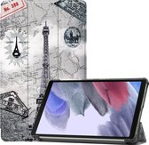 Samsung Galaxy Tab A7 Lite Hoes Book Case Hoesje - Samsung Galaxy Tab A7 Lite Hoes (2021) Cover - 8,7 inch - Eiffeltoren