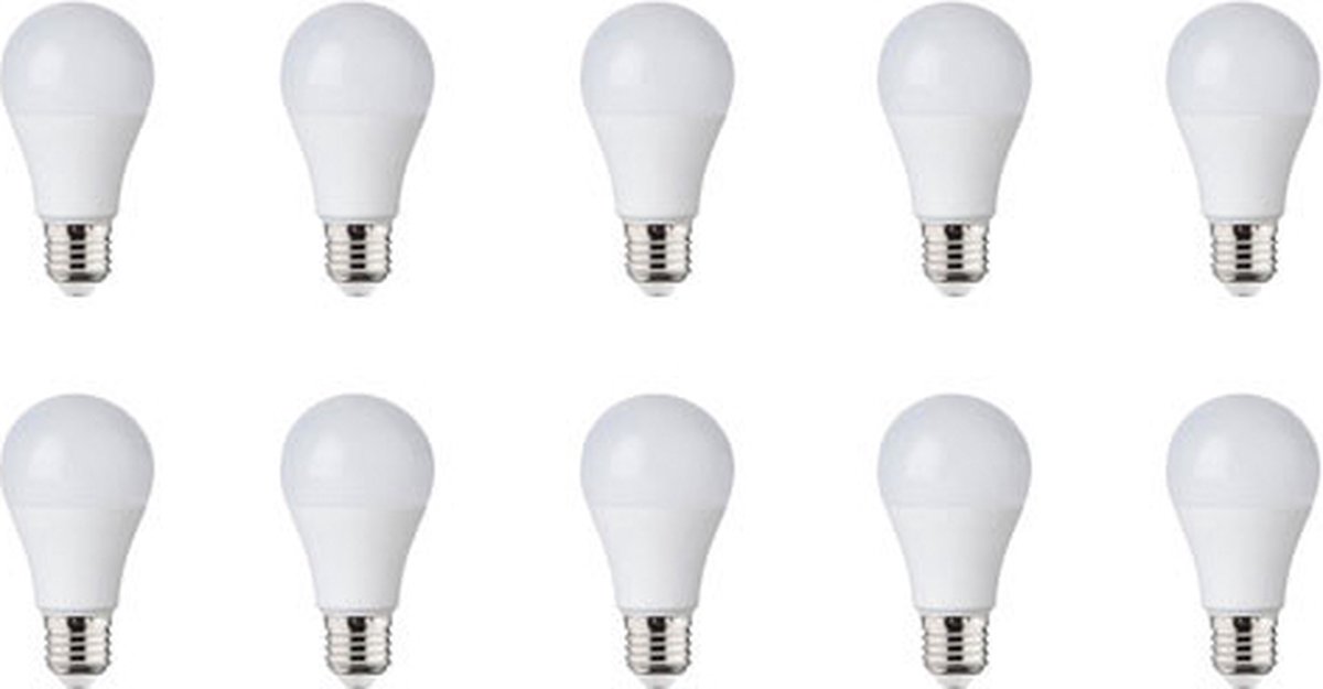 LED Lamp 10 Pack - E27 Fitting - 10W Dimbaar - Warm Wit 3000K