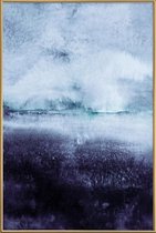 JUNIQE - Poster met kunststof lijst Direction North -40x60 /Blauw &