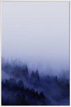 JUNIQE - Poster met kunststof lijst Bluescape 2 -20x30 /Blauw & Wit