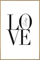 JUNIQE - Poster met kunststof lijst Endless Love -30x45 /Wit & Zwart