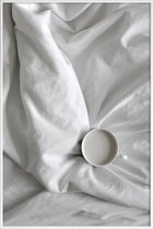 JUNIQE - Poster in kunststof lijst Coffee Time in Bed - You & Me