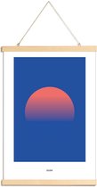 JUNIQE - Posterhanger Dusk #6 -30x45 /Blauw & Oranje