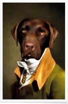 JUNIQE - Poster Teun – Aristocratische Chocolade Labrador -40x60