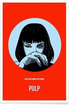 JUNIQE - Poster Mia Wallace Pulp Fiction -30x45 /Rood