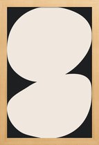 JUNIQE - Poster met houten lijst Enveloping -13x18 /Grijs & Ivoor