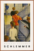 JUNIQE - Poster met kunststof lijst Schlemmer - Bauhaus Stairway