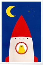 JUNIQE - Poster Off to Space -30x45 /Kleurrijk