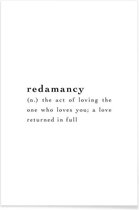 JUNIQE - Poster Redamancy -13x18 /Wit & Zwart