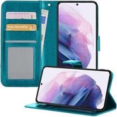 Samsung Galaxy S21 Hoesje Wallet Case Turquoise