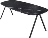 Marmeren Eettafel Celio - Nero Marquina Zwart (V-poot) - 180 x 90 cm  - Gepolijst