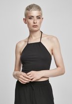 Urban Classics Crop top -L- Neckholder Zwart