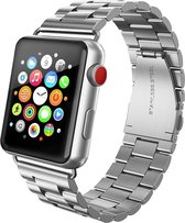 Case2go - Bandje geschikt voor Apple Watch 38 / 40 mm - Classic Smartwatchbandje - Horlogeband - RVS - Zilver