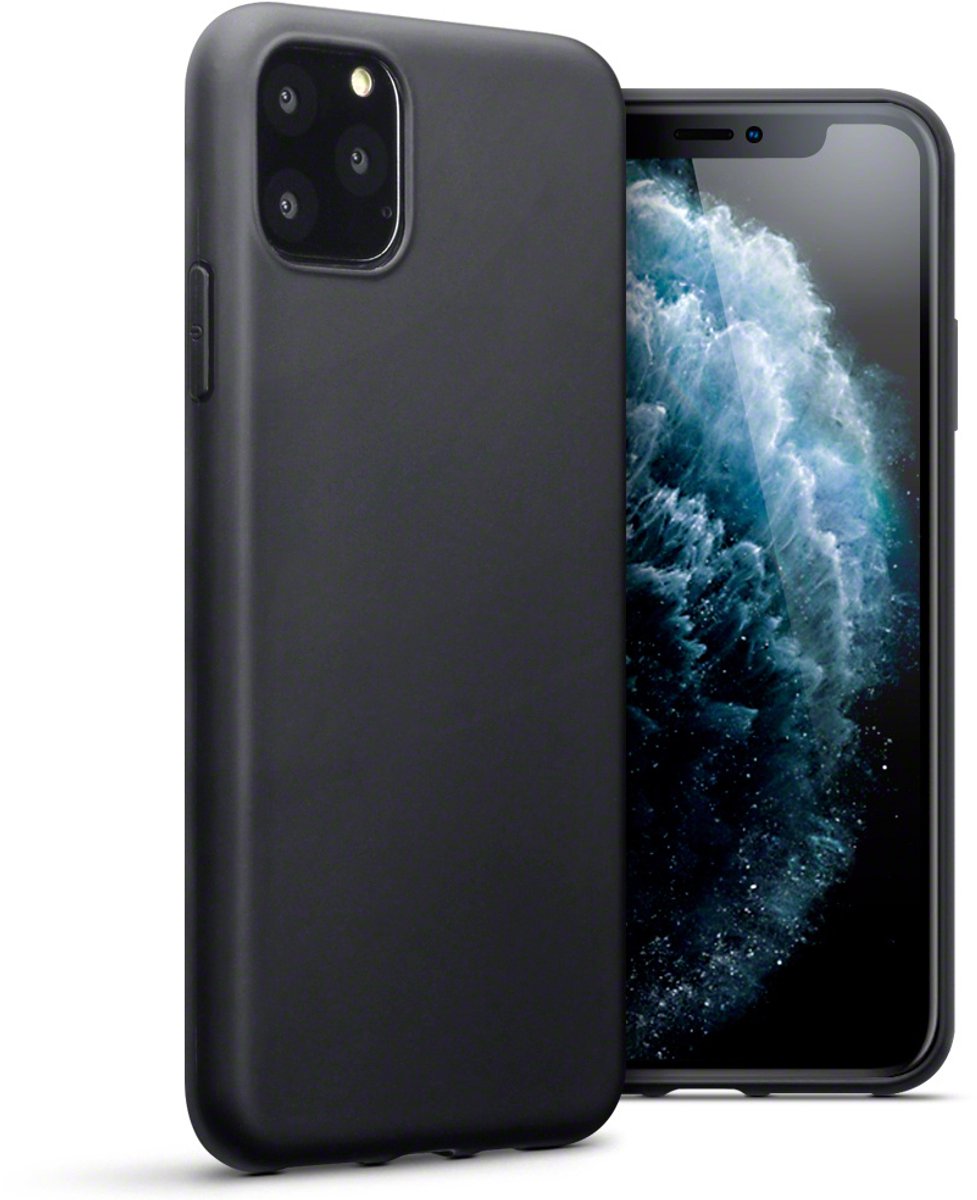 Qubits - Softcase hoes - Geschikt voor iPhone 11 Pro Max - Zwart