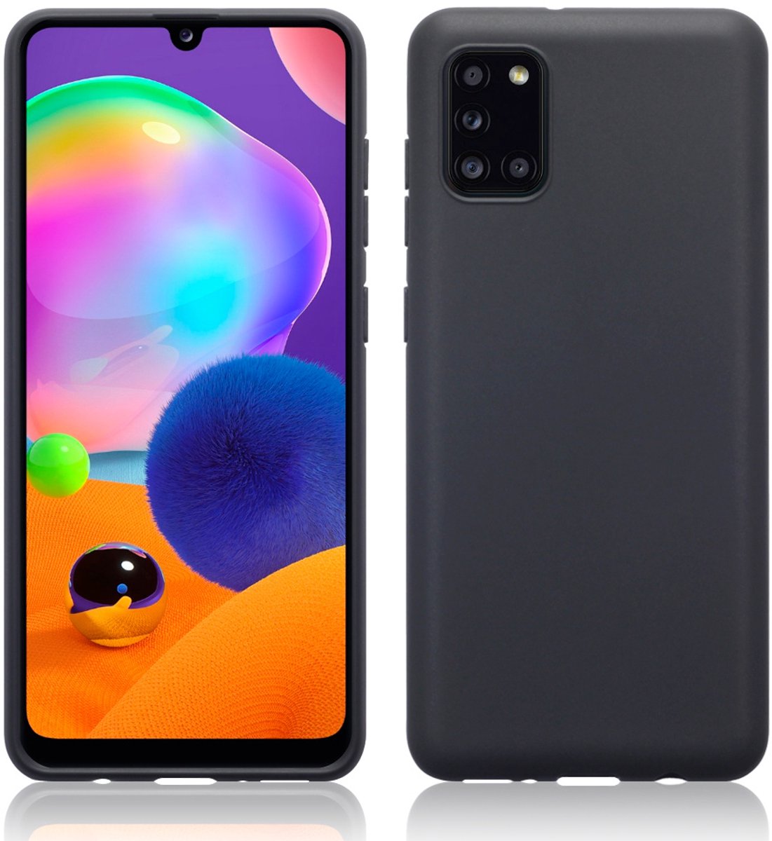 Qubits - Softcase hoes - Geschikt voor Samsung Galaxy A31 - Zwart