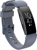 Shop4 - Fitbit Inspire HR Bandje - Siliconen Grijs