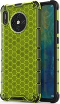 Huawei Mate 30 Hoesje - Mobigear - Honeycomb Serie - Hard Kunststof Backcover - Groen - Hoesje Geschikt Voor Huawei Mate 30