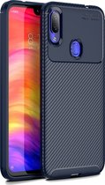 Mobigear Racing Telefoonhoesje geschikt voor OPPO A31 Hoesje Flexibel TPU Backcover - Blauw