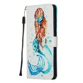 Samsung Galaxy S20 Ultra Hoesje - Mobigear - Design Serie - Kunstlederen Bookcase - Zeemeermin - Hoesje Geschikt Voor Samsung Galaxy S20 Ultra