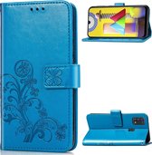 Samsung Galaxy M31 Hoesje - Mobigear - Clover Serie - Kunstlederen Bookcase - Blauw - Hoesje Geschikt Voor Samsung Galaxy M31