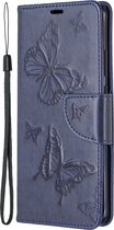 Huawei P40 Pro Hoesje - Mobigear - Butterfly Serie - Kunstlederen Bookcase - Blauw - Hoesje Geschikt Voor Huawei P40 Pro