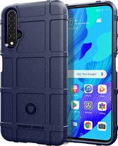 Huawei Nova 5T Pro Hoesje - Mobigear - Rugged Shield Serie - TPU Backcover - Blauw - Hoesje Geschikt Voor Huawei Nova 5T Pro