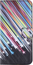 Apple iPhone 8 Plus Hoesje - Mobigear - Design Serie - Kunstlederen Bookcase - Meteor Shower - Hoesje Geschikt Voor Apple iPhone 8 Plus