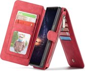 Samsung Galaxy Note9 Hoesje - Caseme - Serie - Kunstlederen Bookcase / 2in1 Case - Rood - Hoesje Geschikt Voor Samsung Galaxy Note9