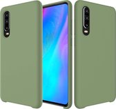 Huawei P30 Hoesje - Mobigear - Rubber Touch Serie - Hard Kunststof Backcover - Groen - Hoesje Geschikt Voor Huawei P30