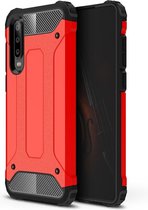 Huawei P30 Hoesje - Mobigear - Outdoor Serie - Hard Kunststof Backcover - Rood - Hoesje Geschikt Voor Huawei P30