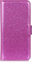 Xiaomi Mi A3 Hoesje - Mobigear - Glitter Serie - Kunstlederen Bookcase - Paars - Hoesje Geschikt Voor Xiaomi Mi A3