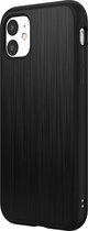 Solidsuit Backcover Iphone 11 - Brushed Steel - Zwart / Black