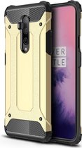 OnePlus 7T Pro Hoesje - Mobigear - Outdoor Serie - Hard Kunststof Backcover - Goud - Hoesje Geschikt Voor OnePlus 7T Pro