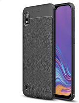 Samsung Galaxy A10 Hoesje - Mobigear - Luxury Serie - TPU Backcover - Zwart - Hoesje Geschikt Voor Samsung Galaxy A10