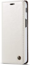Samsung Galaxy J6 Plus (2018) Hoesje - Caseme - Slim Serie - Kunstlederen Bookcase - Wit - Hoesje Geschikt Voor Samsung Galaxy J6 Plus (2018)