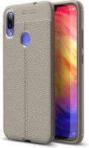 Xiaomi Redmi Note 7 Hoesje - Mobigear - Luxury Serie - TPU Backcover - Grijs - Hoesje Geschikt Voor Xiaomi Redmi Note 7