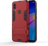 Xiaomi Redmi 7 Hoesje - Mobigear - Kickstand Serie - Hard Kunststof Backcover - Rood - Hoesje Geschikt Voor Xiaomi Redmi 7