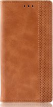 Google Pixel 4 XL Hoesje - Mobigear - Sensation Serie - Kunstlederen Bookcase - Cognac - Hoesje Geschikt Voor Google Pixel 4 XL